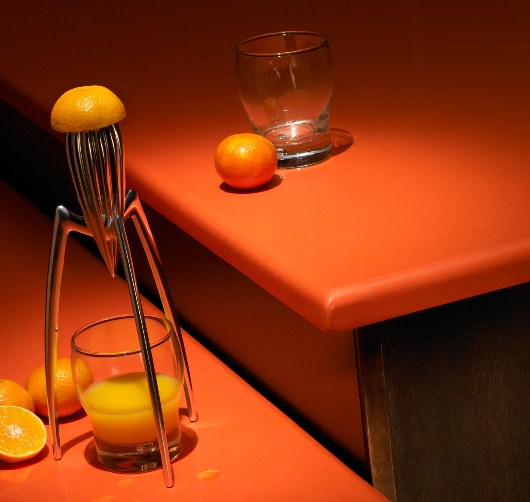 Höstlik orange bänkskiva i kvarts från Silestone