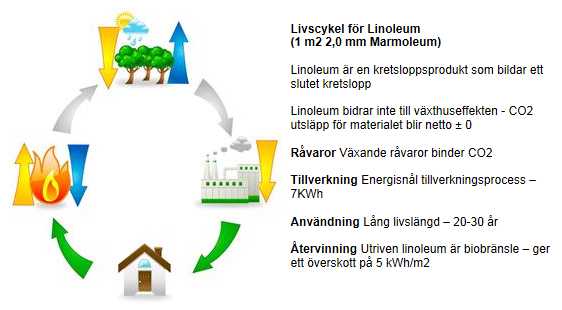 Livscykel för Forbos linoleumgolv